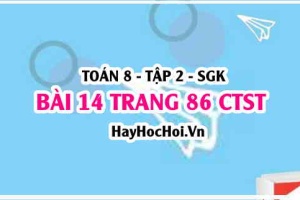 Bài 14 trang 86 Toán 8 Tập 2 Chân trời sáng tạo